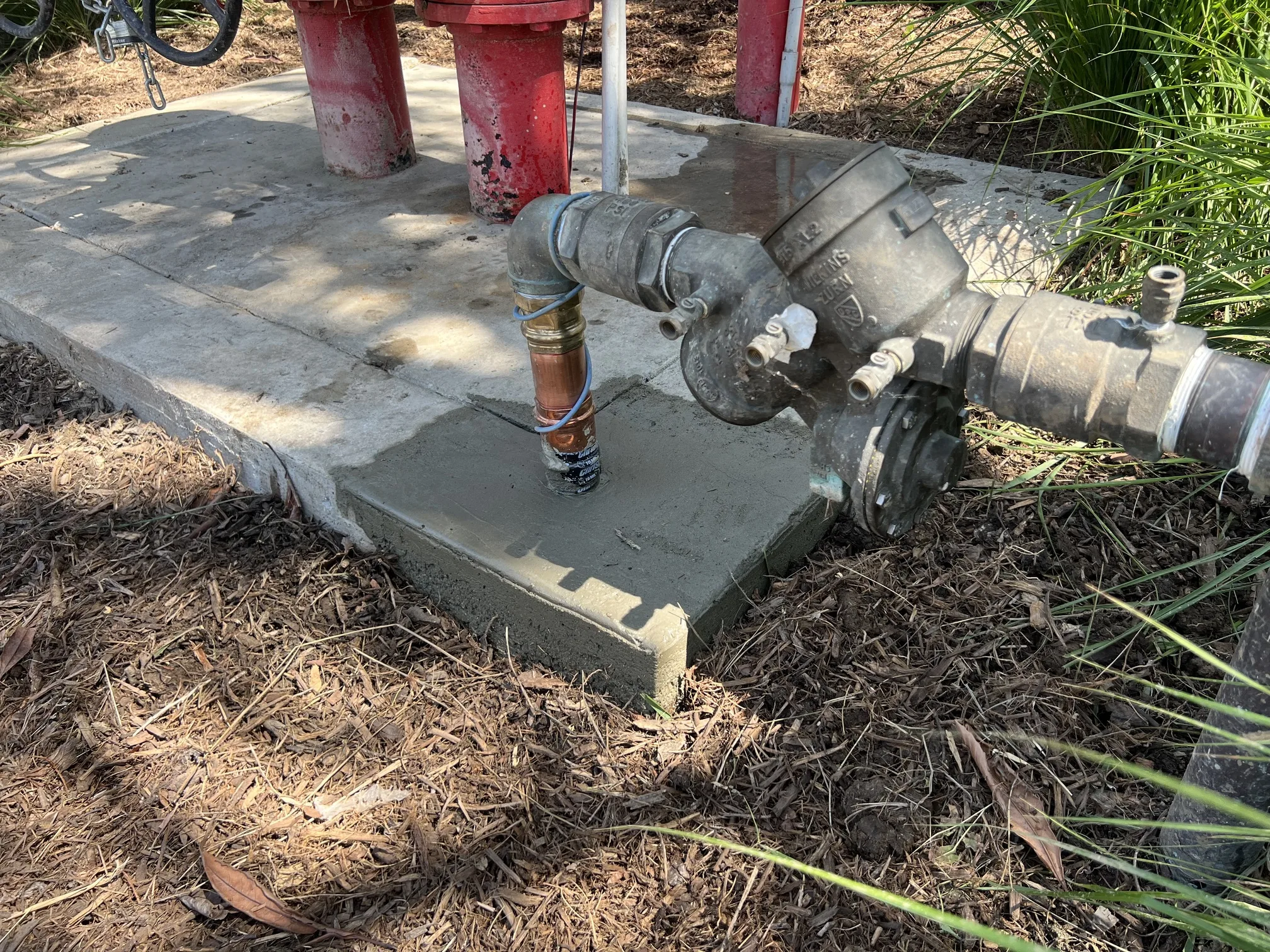 Backflow prevention device at commercial retail property